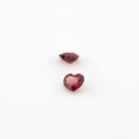 Ruby - 0.31ct Heart Unheated Purplish Red Ruby