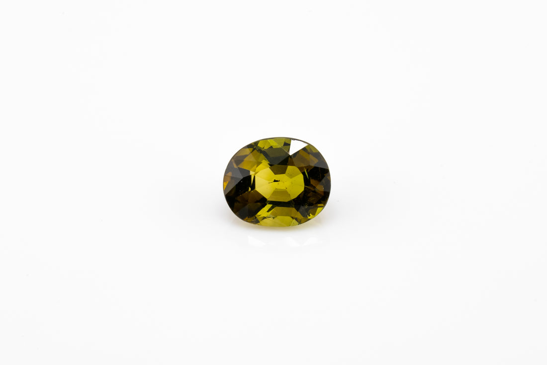 Tourmaline - 1.48ct Oval Natural Unheated Olive Green