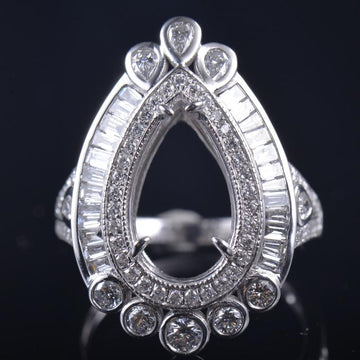 SRP033  Pear Jewel Ring